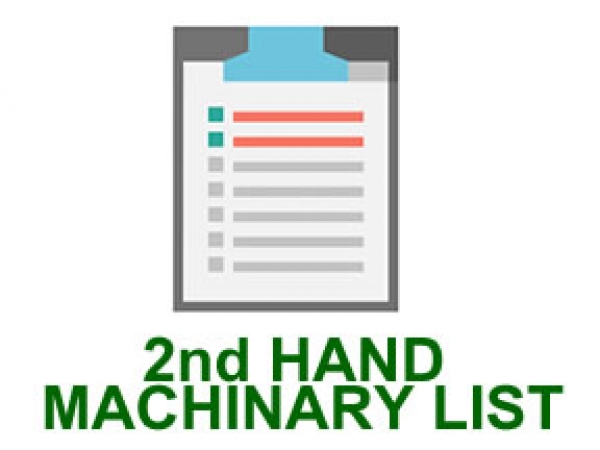 2nd Hand list machinery